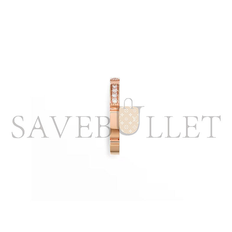 Ca*t1er maillon panthÈre wedding band, half-paved b4221200
